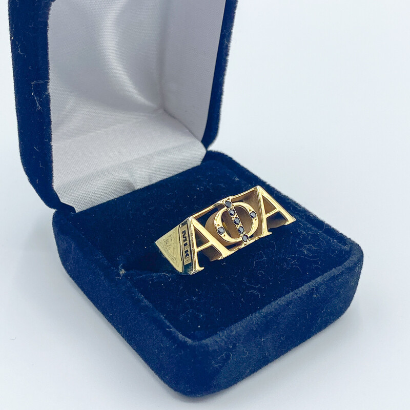 ALPHA PHI ALPHA SYMBOLS RING Gold Plated