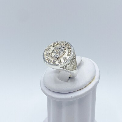 ALPHA PHI ALPHA ROUND RING - Silver