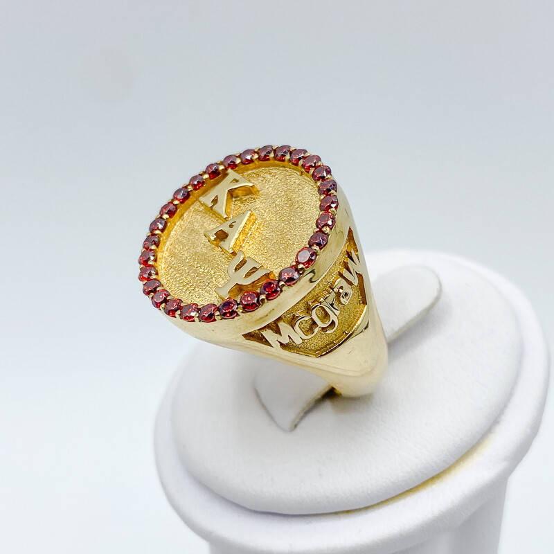 KAPPA ALPHA PSI ROUND GOLD RING