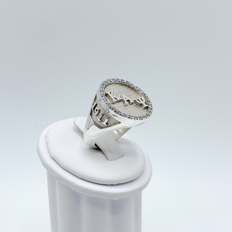 KAPPA ALPHA PSI ROUND RING - Silver