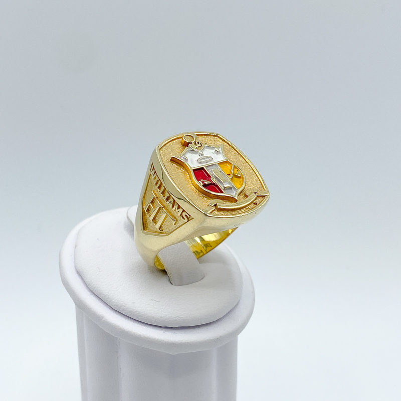 KAPPA ALPHA PSI SHIELD RING - Gold Plated