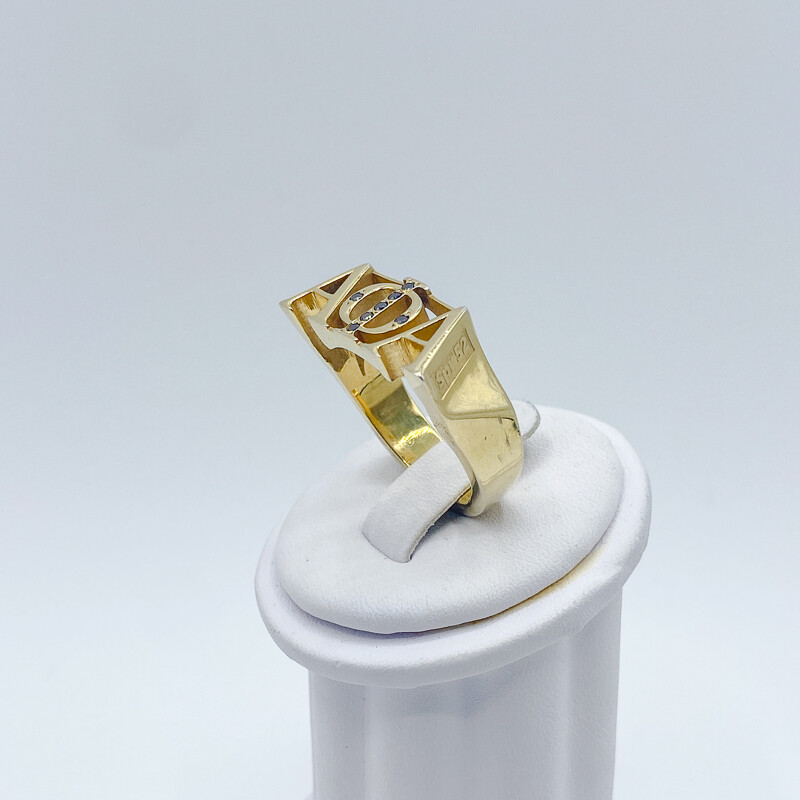 ALPHA PHI ALPHA SYMBOLS GOLD RING