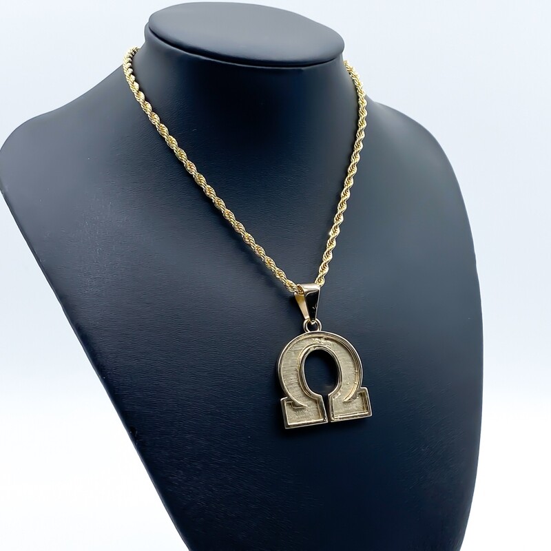 OMEGA LARGE SYMBOL GOLD PENDANT