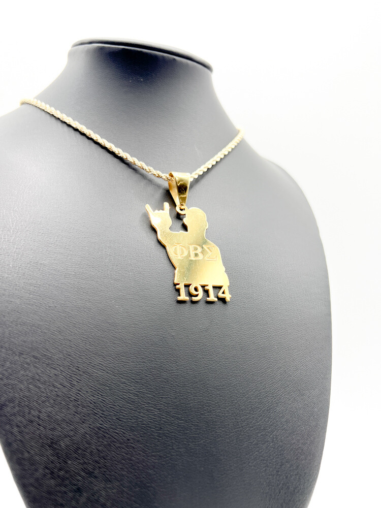 SIGMA HAND SIGNAL GOLD PENDANT