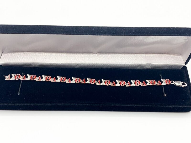 Delta Sigma Theta Gold and Diamond Bracelet