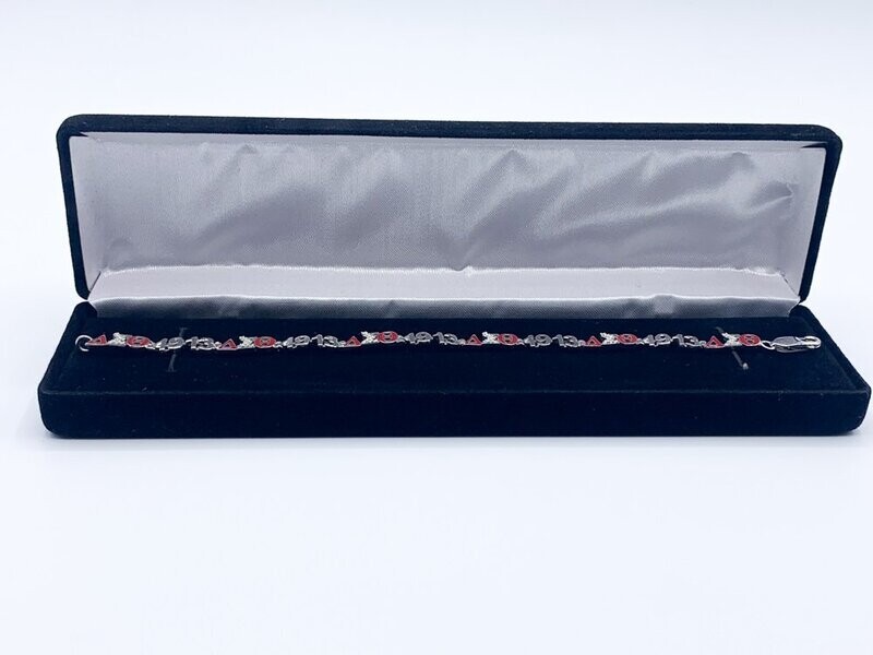 Delta Sigma Theta 1913 Silver Bracelet