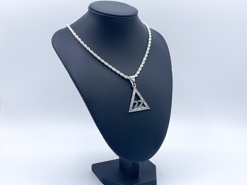 Delta Sigma Theta Gold Pyramid Pendant