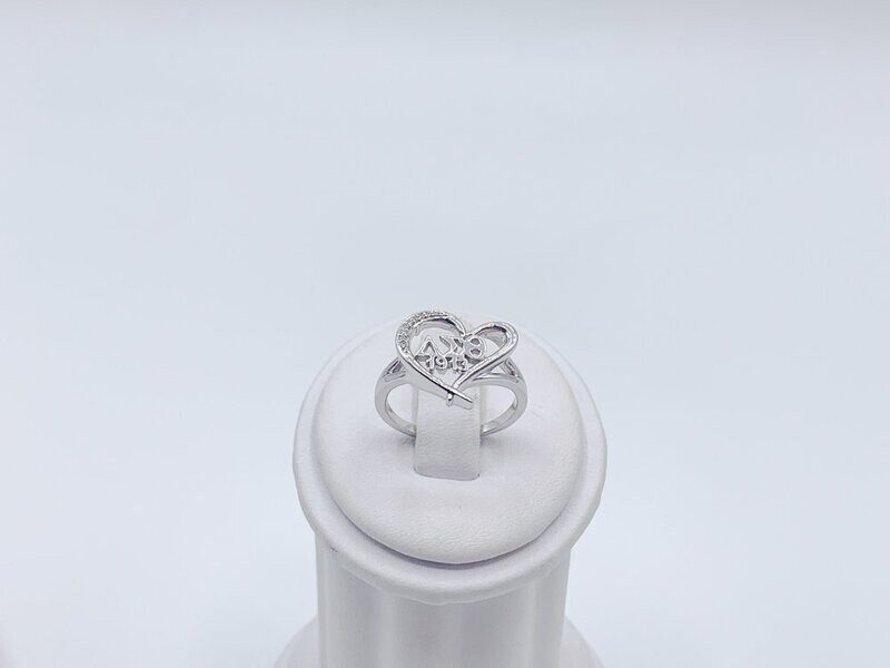 Delta Sigma Theta Gold 1913 Heart Ring with Symbol