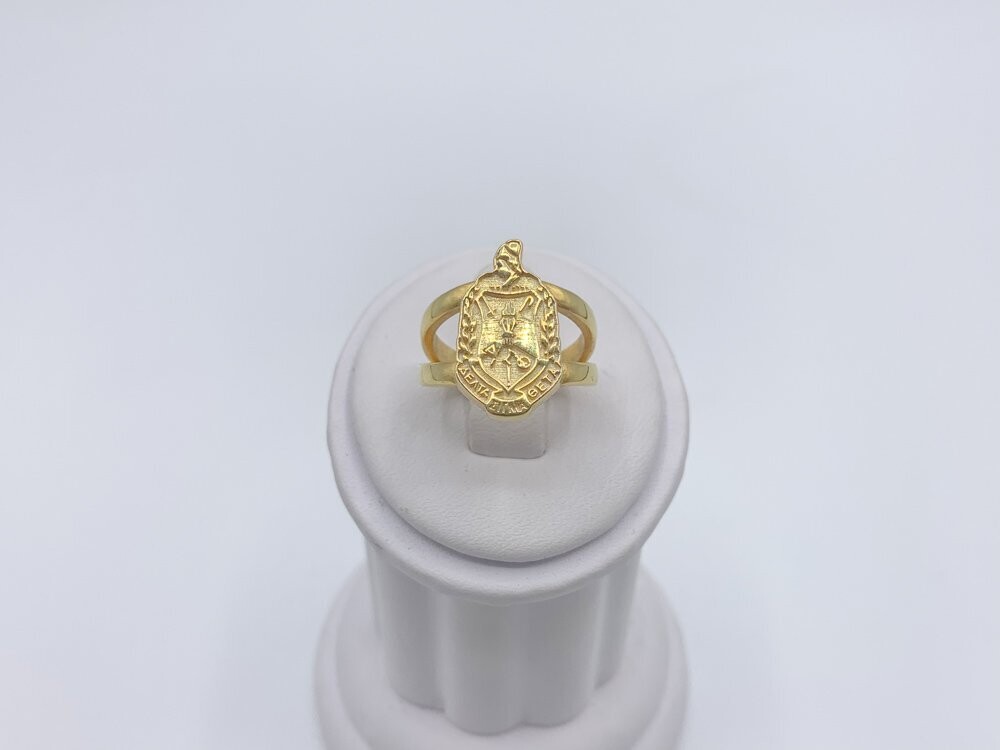 Delta Sigma Theta Gold Shield Ring