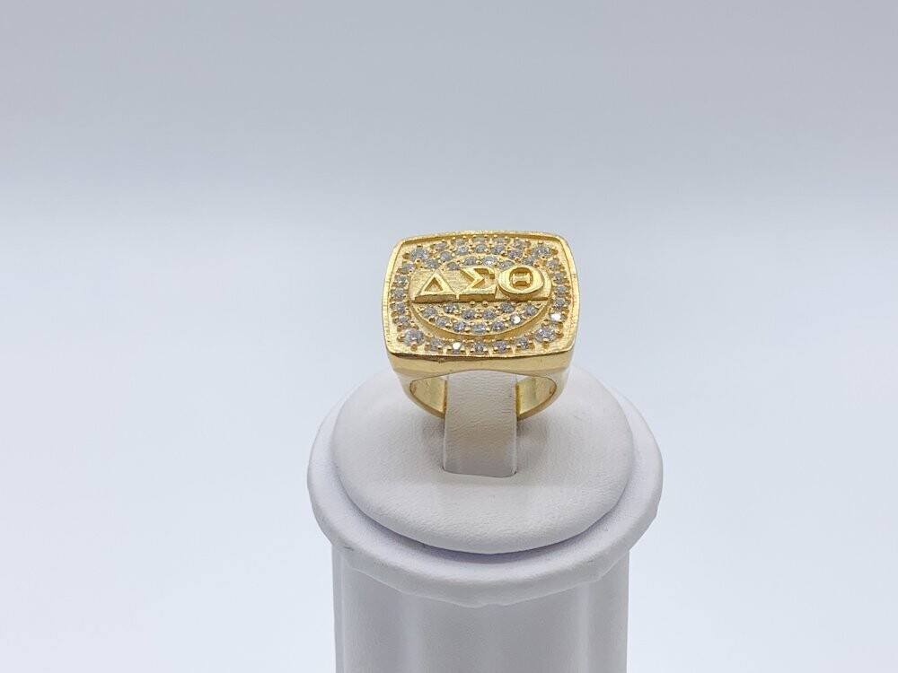 Delta Sigma Theta Gold Symbol Ring with Engraving
