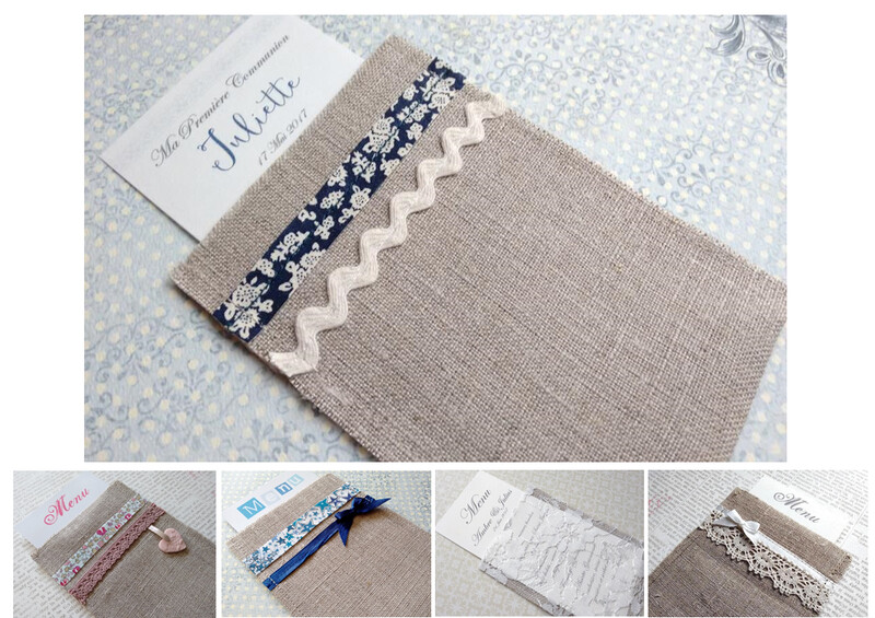 Menu Pochette lin