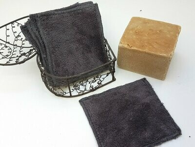 Lingette bébé lavable, x10, coton démaquillant tissu éponge OekoTex® coton et bambou, zéro déchet, prix mini