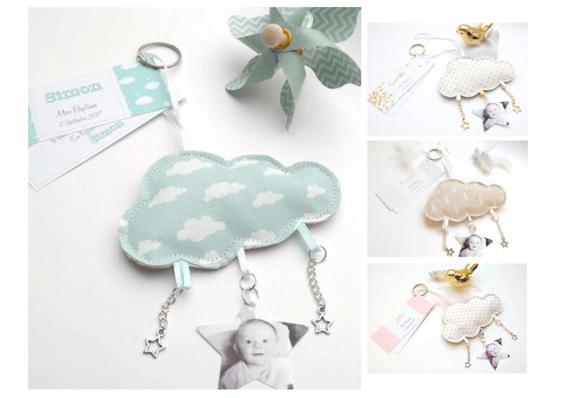 Faire part naissance, baptême , personnalisable, original, la tête dans les nuages, différents modèles