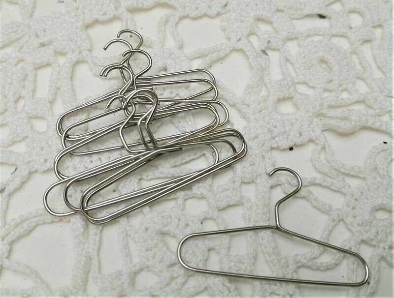 Lot de 10 mini cintres métal pour robe dragées ou salopette dragées, pour  baptême, communion