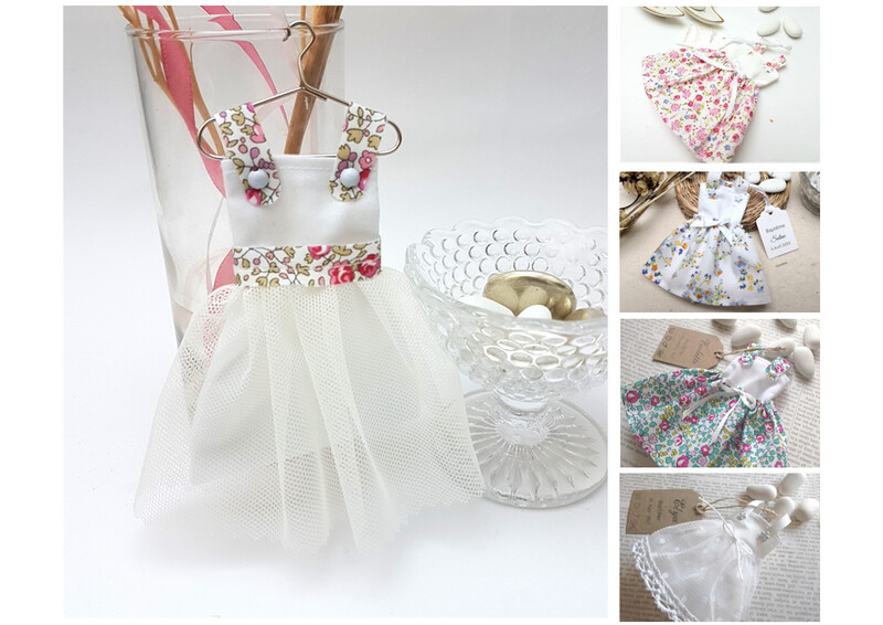 Petites Robes Dragées  , modèle Jupon froncé, pour  baptême, communion, à l'unité