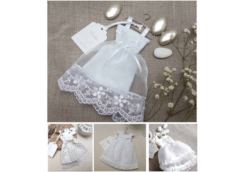Petites Robes Dragées  , modèle Princesse, pour  baptême, communion, à l'unité
