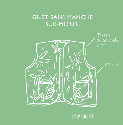 Gilet  sans manche SUR MESURE