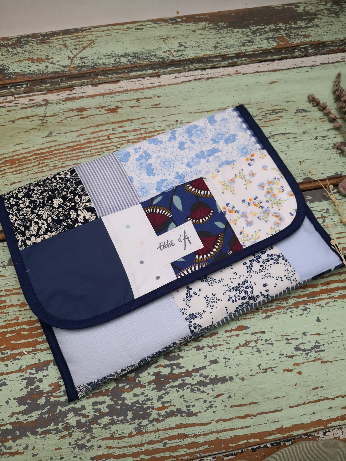 Pochette matelassée  Tablette ou Ipad Patchwork