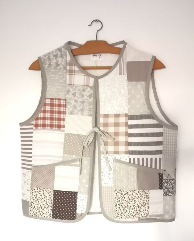 Gilet  sans manche patchwork
