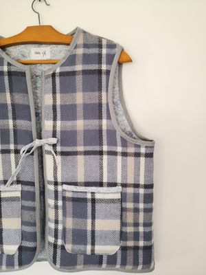 Gilet sans manche motif écossais Gilet sans manche motif écossais