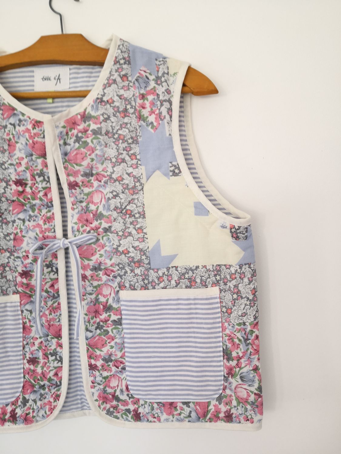 Gilet  sans manche façon patchwork