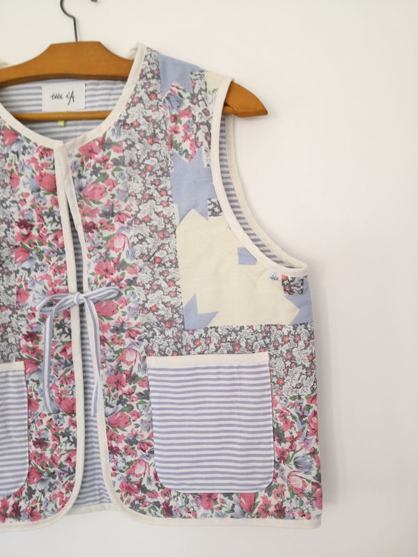Gilet  sans manche façon patchwork