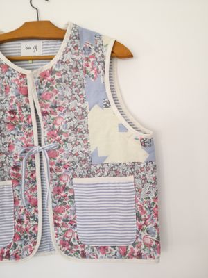 Gilet  sans manche façon patchwork