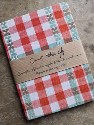 Carnet format A6 carreaux oranges