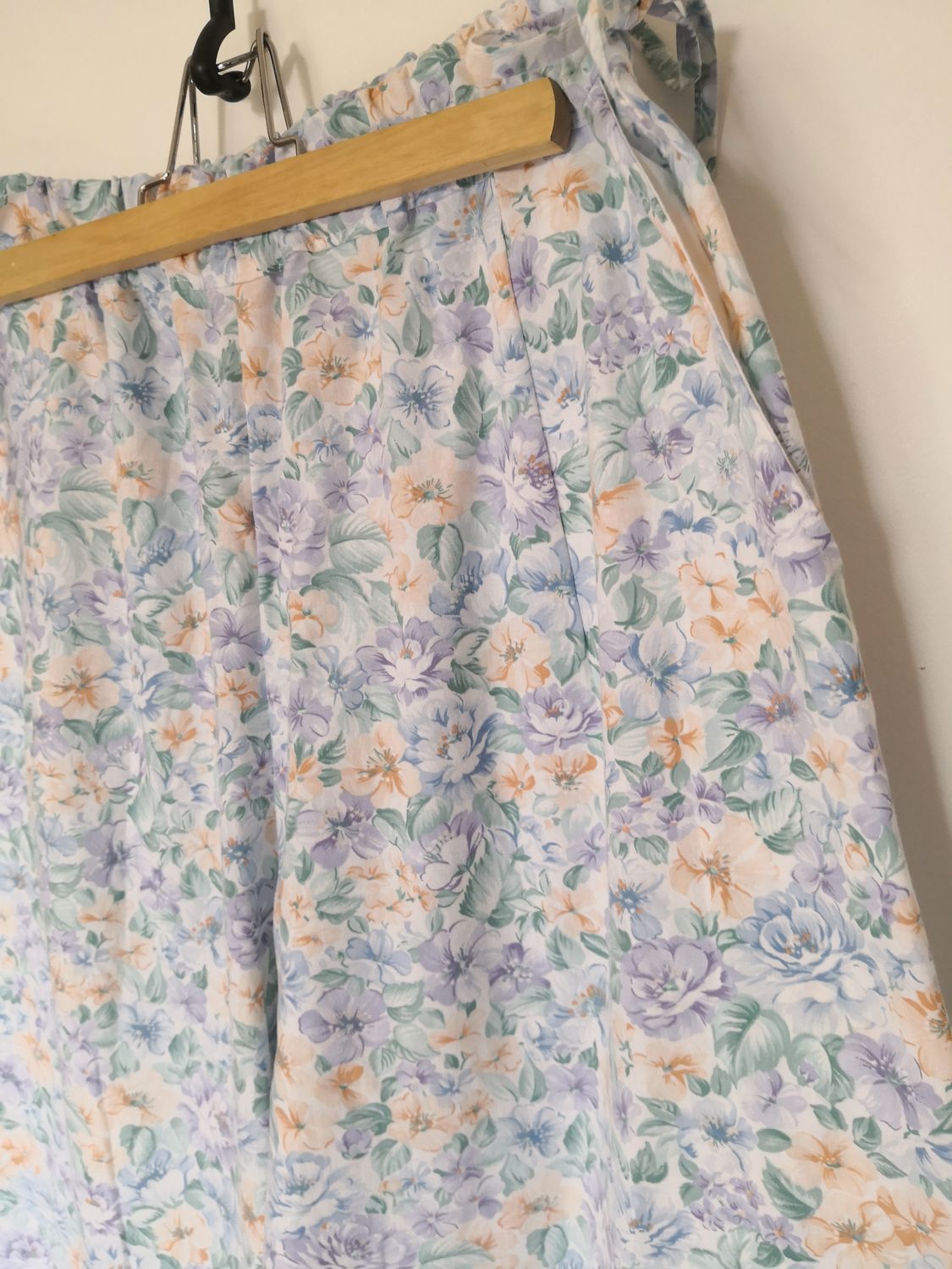 Pantalon large fleuri T36-38 _ réservé violette