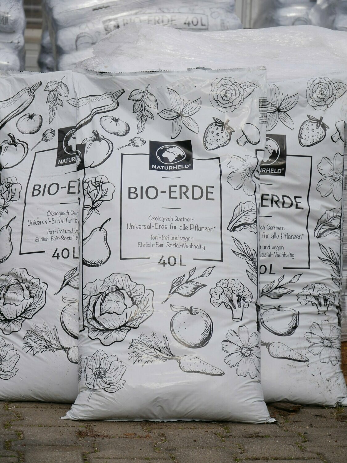 NATURHELD Bioerde 1 Palette mit 48 Stück 40 ltr. Säcken