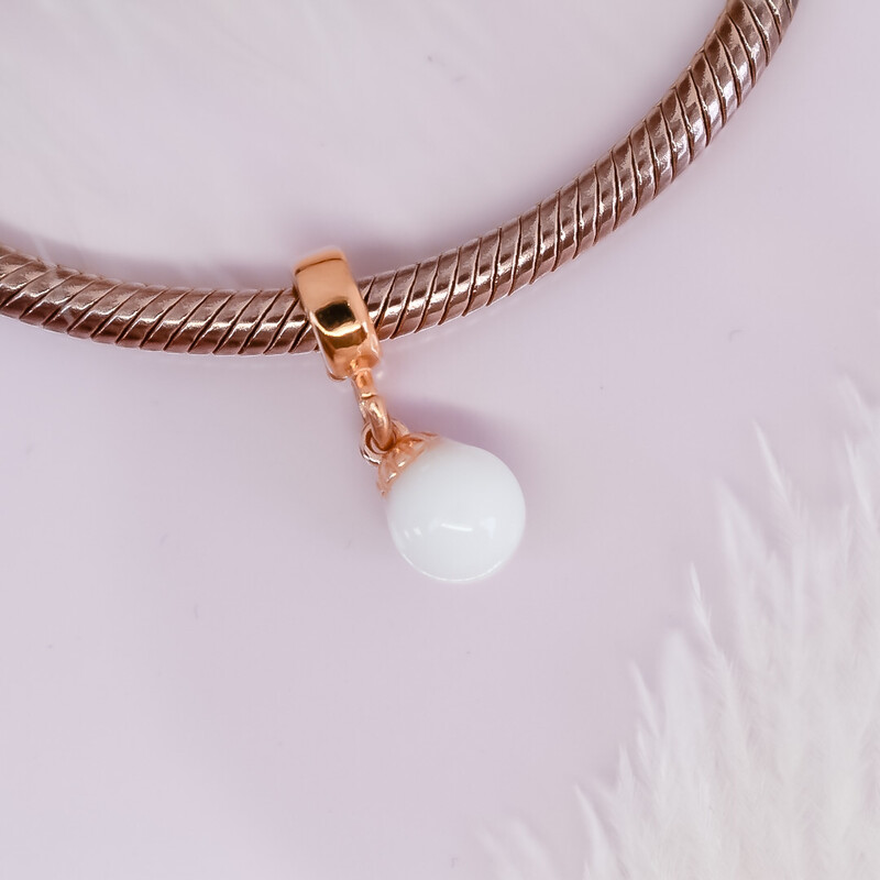 „Lorelei“ Charm rosévergoldet (ohne Armband)