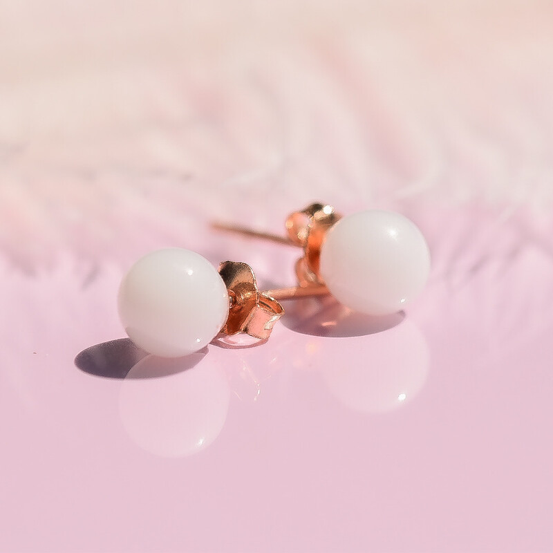 Perlenohrstecker „Goldgreta“ Perlenohrstecker „Goldgreta“