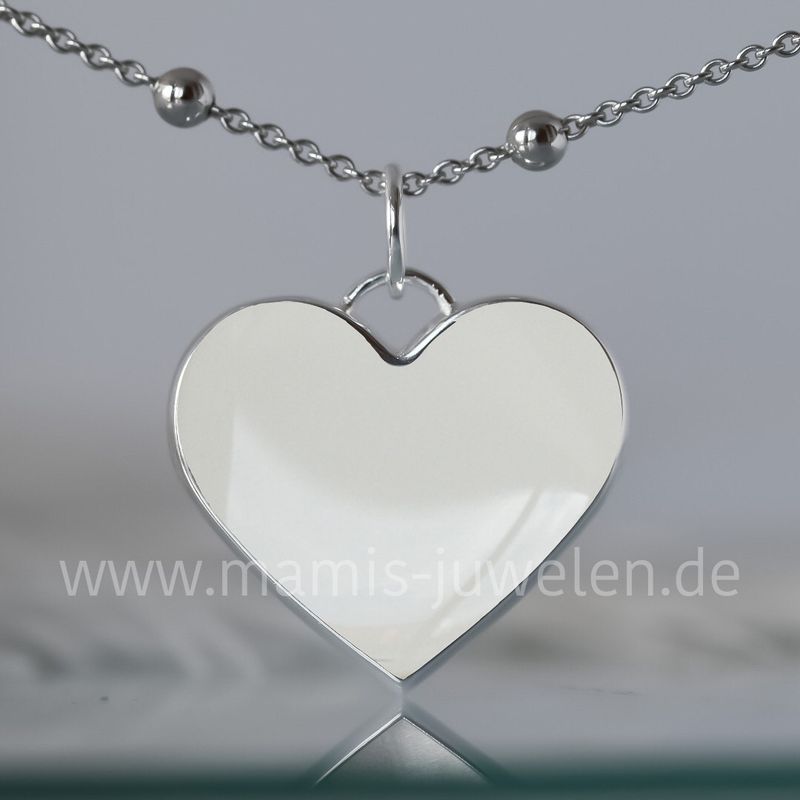 Herzfassung „Romida“ Levke Silber mit Opal