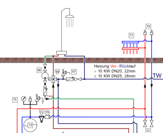 Stufe 1, Übersicht zur Planung einer Wärmepumpe mit der Energie aus einer Beton-Bodenplatte