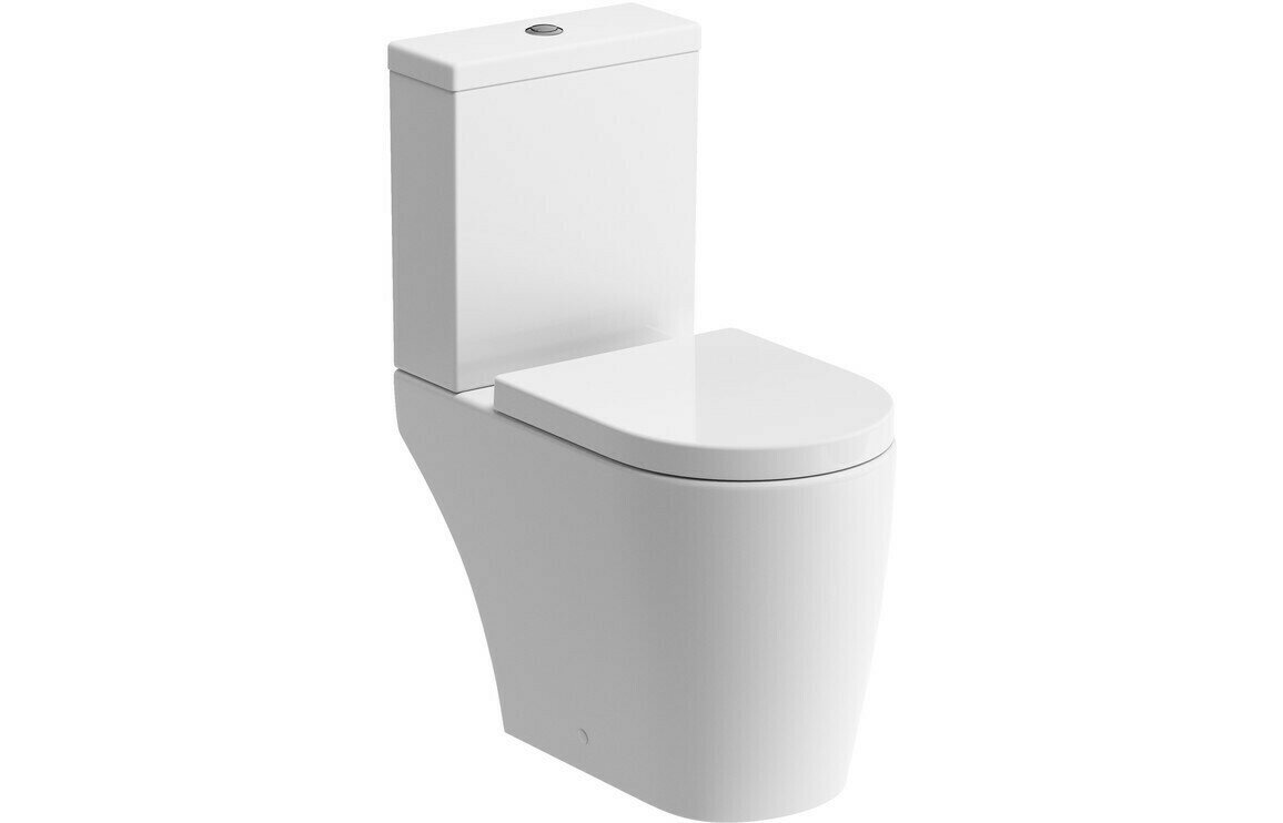 Cilantro Rimless C/C Open Back WC &amp; Soft Close Seat