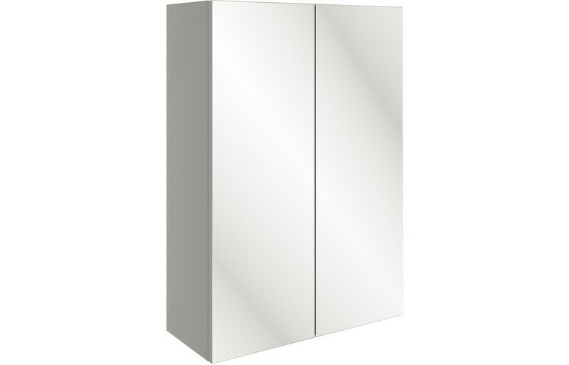 Valesso 500mm Mirrored Unit - Pearl Grey Gloss