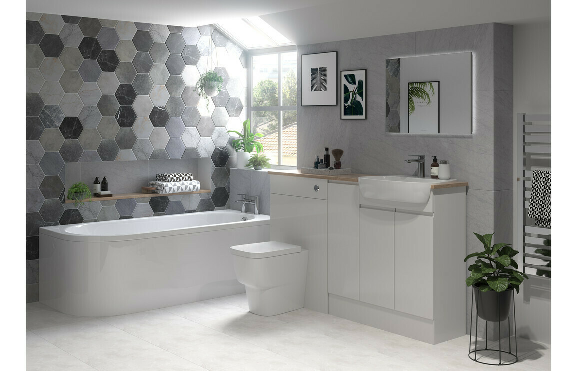 Valesso 2400mm Plinth - Pearl Grey Gloss