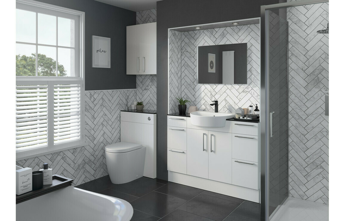 Alba 300mm Slim Base Unit - White Gloss