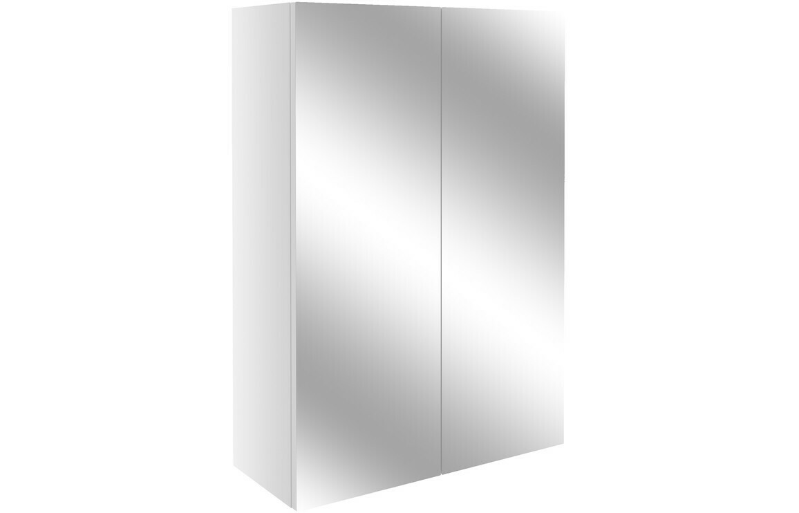 Alba 500mm Mirrored Unit - White Gloss
