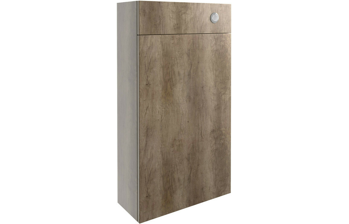 Alba 500mm Slim WC Unit - Grey Nebraska Oak