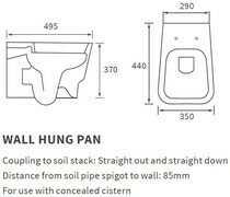 AMYRIS WALL HUNG TOILET &amp; SC SEAT