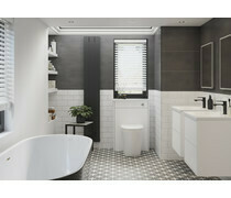 ALULITE 1800X280MM FLAT RADIATOR - BLACK