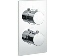 Circa Thermostatic Twin Shower Valve - Single Outlet
