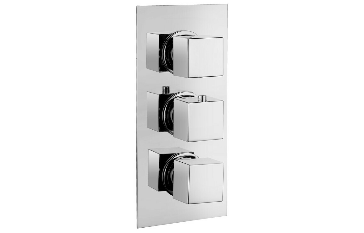Kuba Thermostatic Triple Shower Valve - Three Outlet