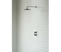 Kuba Thermostatic Twin Shower Valve - Single Outlet