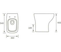 Cedarwood Back To Wall WC &amp; Soft Close Seat