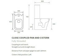 Cedarwood C/C Fully Shrouded WC &amp; Soft Close Seat