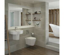 Cilantro 555x430mm 1TH Basin &amp; Semi Pedestal