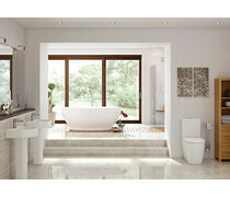 Cilantro Rimless C/C Open Back WC &amp; Soft Close Seat