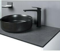 Luxey 355mm Ceramic Washbowl &amp; Waste - Matt Black